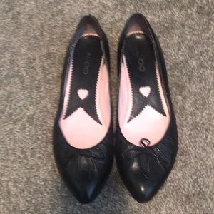 Aldo black kitten heel pumps